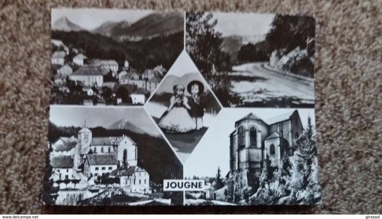 CPSM JOUGNE DOUBS VUE GENERALE MONT D OR COUPLE FRANC COMTOIS EGLISE ED CAP 1964 - Autres & Non Classés