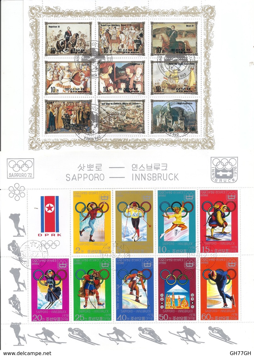LOT 19 BLOCS DONT: Jeux Olympiques, World Cup Winners Football Soccer - Vrac (max 999 Timbres)