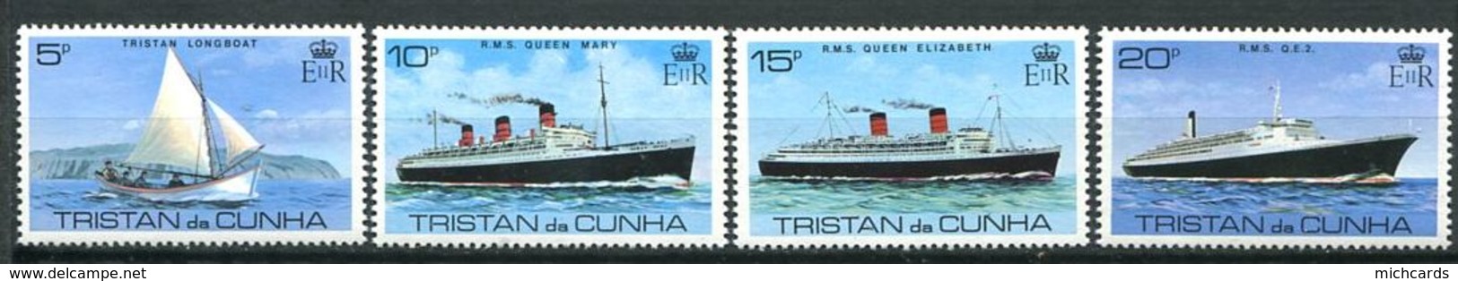 239 TRISTAN DA CUNHA 1979 - Yvert 256/59 - Bateau Paquebot Voilier - Neuf **(MNH) Sans Trace De Charniere - Tristan Da Cunha