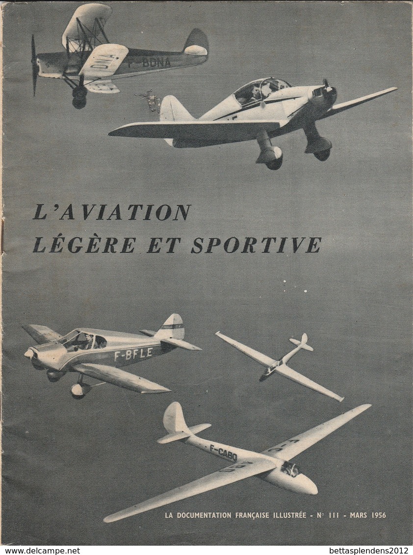 L'aviation Légère Et Sportive - Doc. Francaise Illustrée N°111 Mars 1956 - 31 Pages Bon état - Luchtvaart