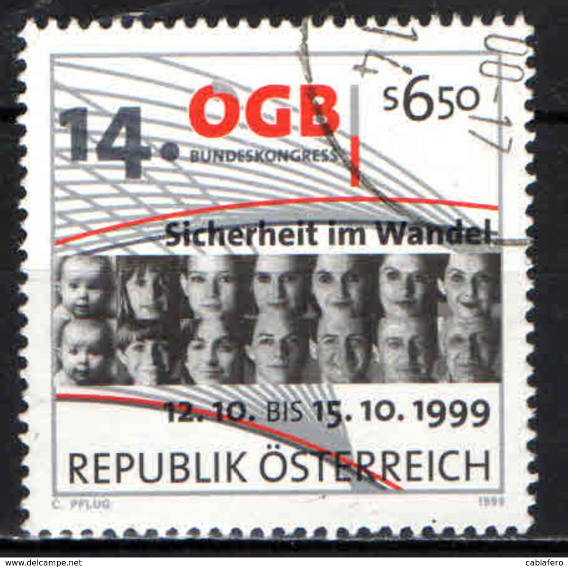 AUSTRIA - 1999 - 14° CONGRESSO DELLA CONFEDERAZIONE GENERALE DEL LAVORO AUSTRIACO - USATO - Usati