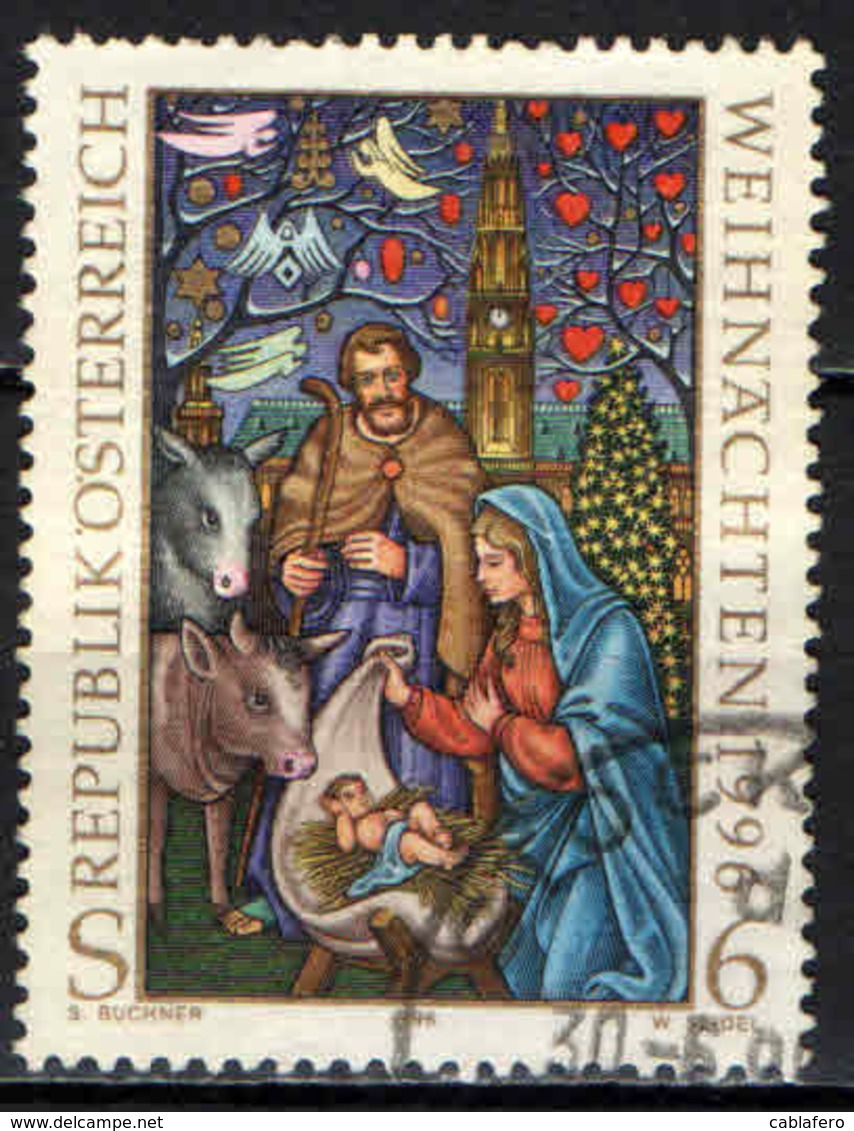 AUSTRIA - 1996 - NATALE - PRESEPE - USATO - Usati