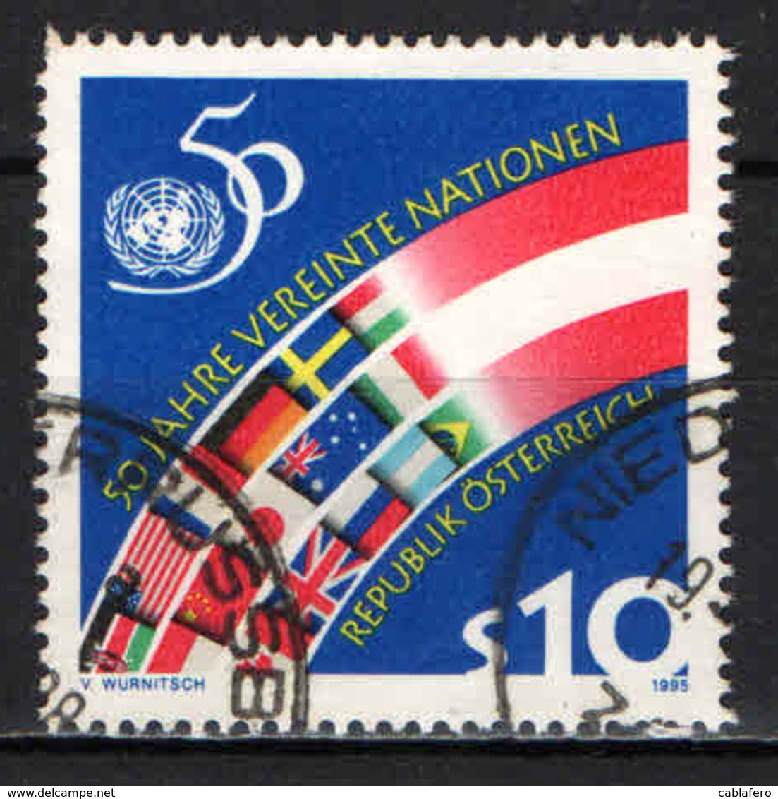 AUSTRIA - 1995 - CINQUNATENARIO DELL'ONU - USATO - Usati