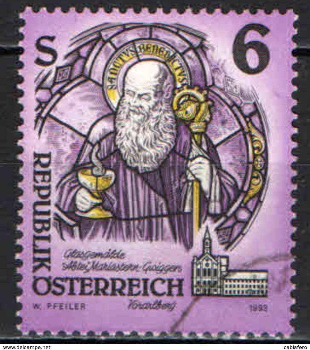 AUSTRIA - 1993 - SAN BENEDETTO DEI NURSIA - USATO - Usati