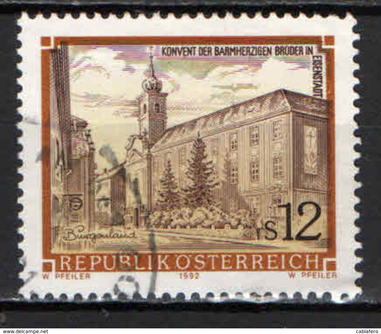 AUSTRIA - 1992 - CONVENTO DEI FATEBENFRATELLI DI ESIENSTADT - USATO - Usati