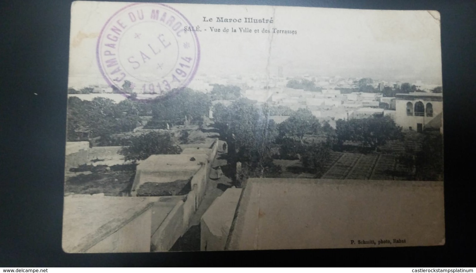 O) 1914 MOROCCO, POSTAL CARD - ​VIEW OF THE CITY AND TERRACES -LANDSCAPE, XF - Other & Unclassified