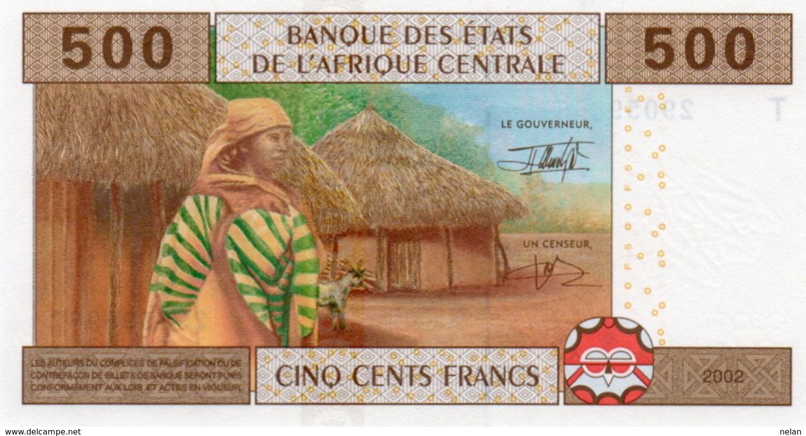 CONGO 500 FRANCS 2002  P-106 Ta  UNC - Repubblica Del Congo (Congo-Brazzaville)