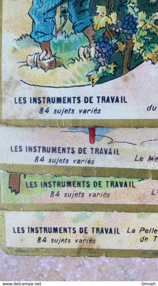 Chocolat Guérin Boutron collection chateaux 20 vignettes publicitaires + 4 chromos instruments de travail + 1 historique
