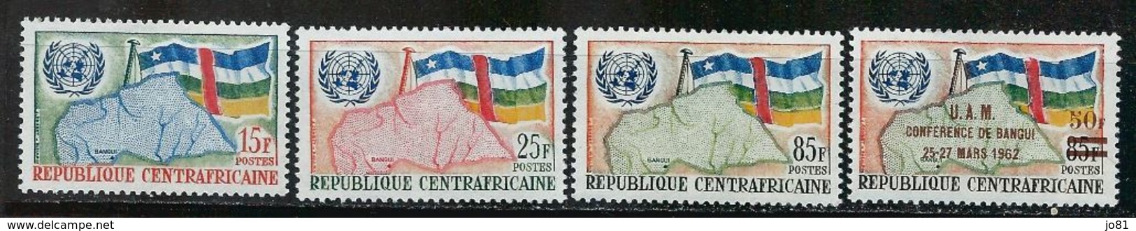 Centrafrique YT 14-16 + 19 X / MH - Centrafricaine (République)