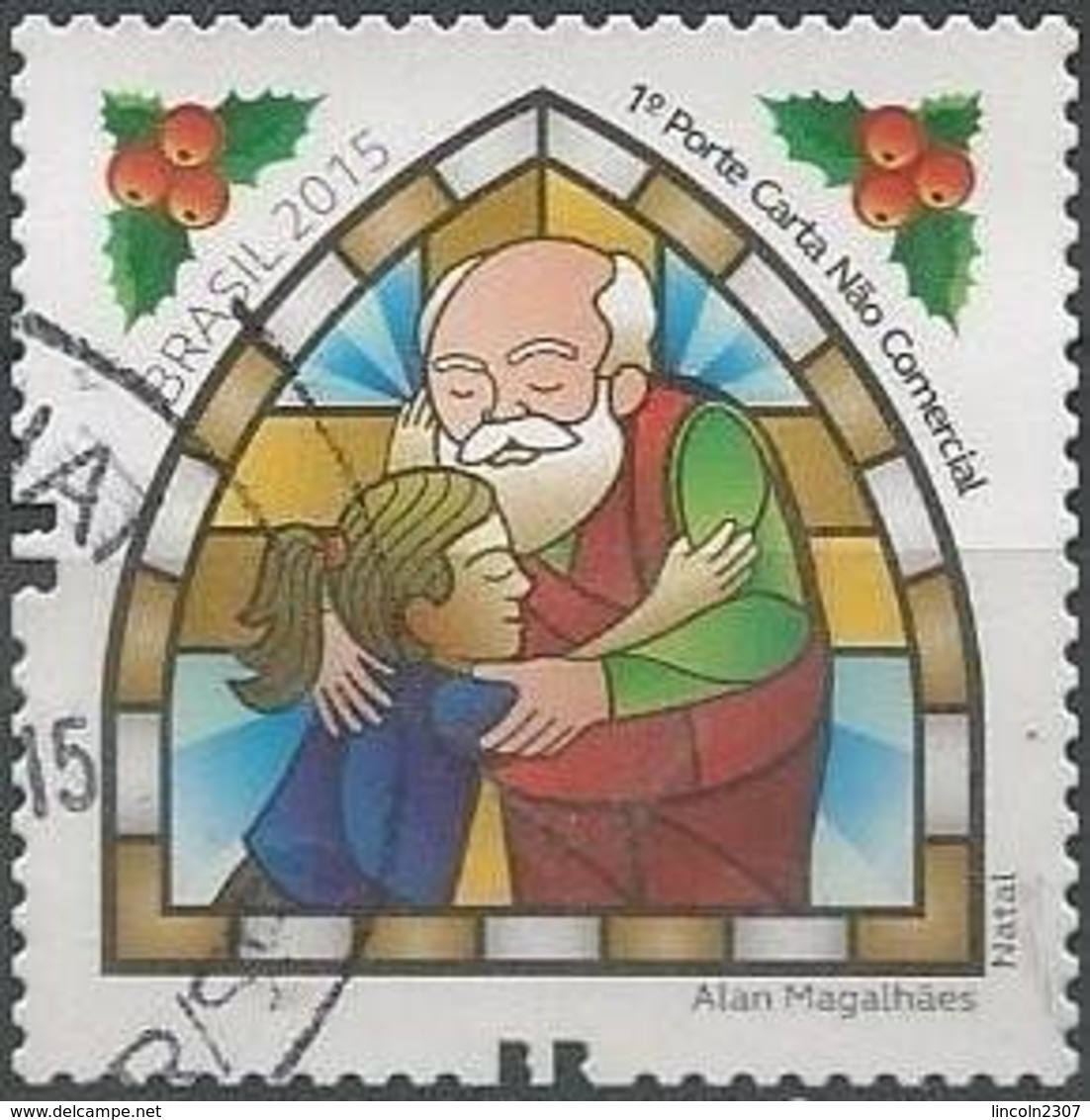 LSJP BRAZIL CHRISTMAS GRANDFATHER AND CHILD 2015 - Used Stamps