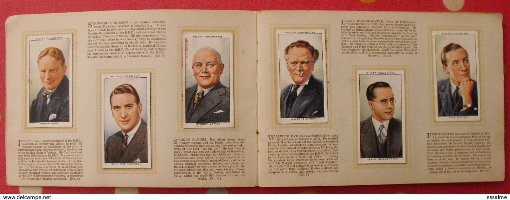 Album D'images Cigarette Pictures Card Wills's. En Anglais. Radio Celebrities Célébrités. 1935. 50 Chromo - Sammelbilderalben & Katalogue