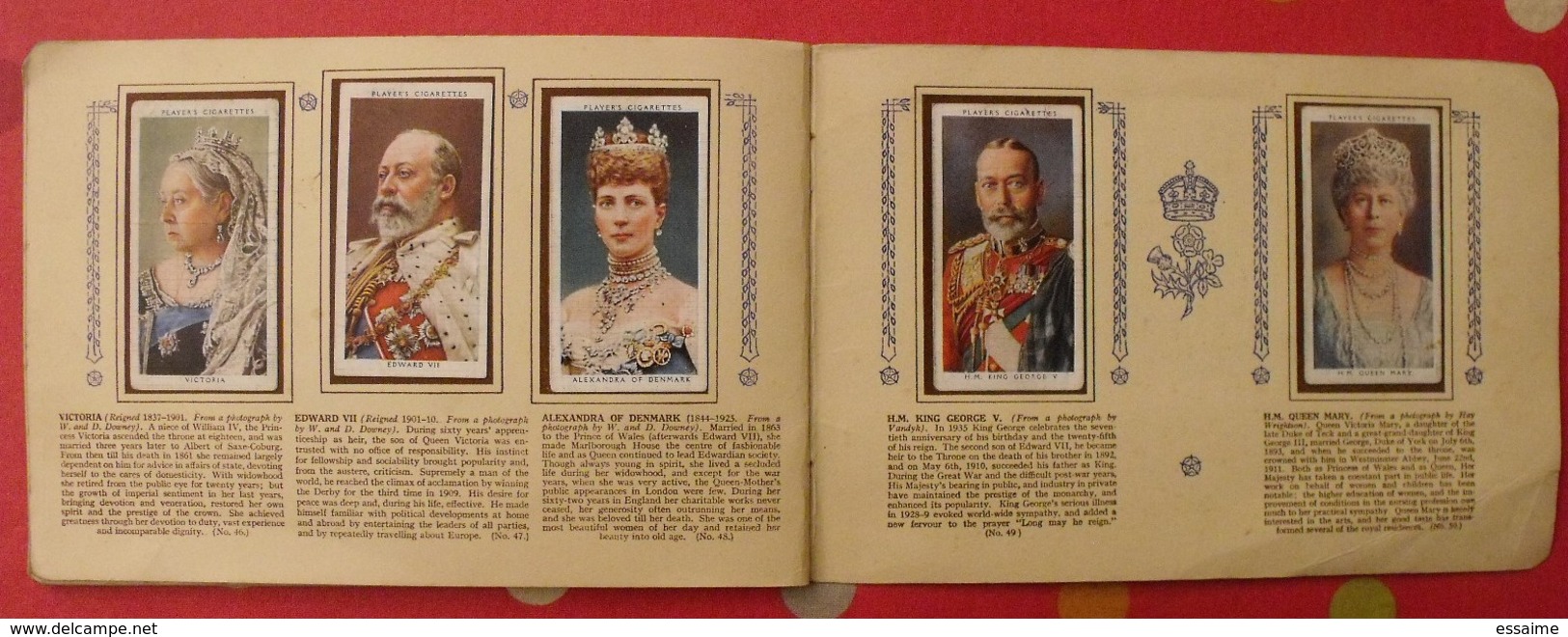 Album D'images Cigarette Pictures John Player. En Anglais. Kings Queens England, Rois Reines Angleterre. 1935. 50 Chromo - Sammelbilderalben & Katalogue