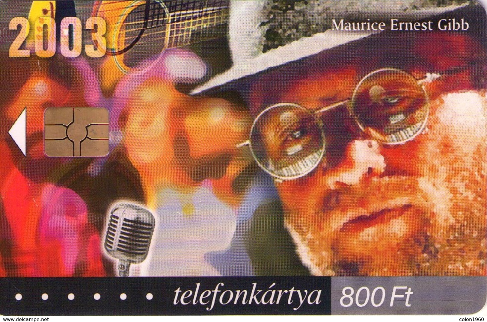 TARJETA TELEFONICA DE HUNGRIA. MAURICE ERNEST GIBB, HU-P-2003-06. (021) - Música