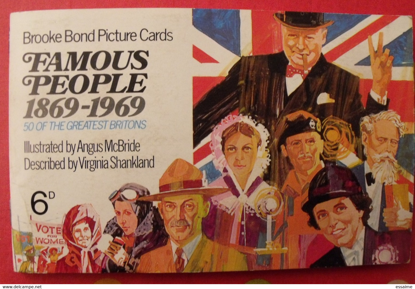 Album D'images Tea Brooke Bond Pictures Cards. Famous People. Personnages Célèbres. 1969. 50 Chromo - Album & Cataloghi