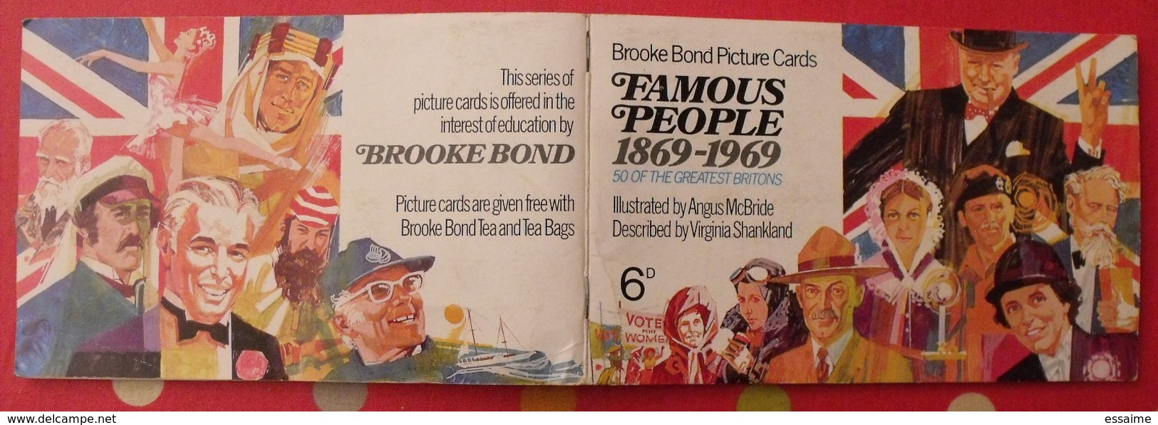 Album D'images Tea Brooke Bond Pictures Cards. Famous People. Personnages Célèbres. 1969. 50 Chromo - Album & Cataloghi