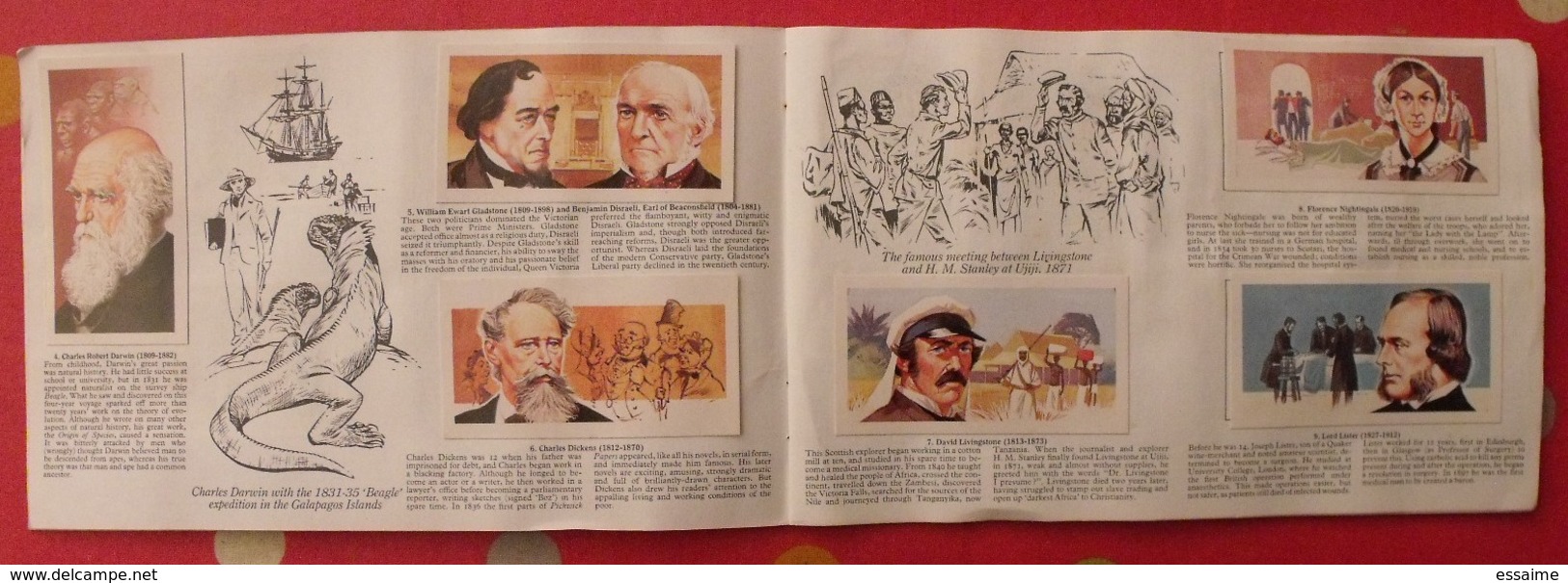 Album D'images Tea Brooke Bond Pictures Cards. Famous People. Personnages Célèbres. 1969. 50 Chromo - Album & Cataloghi