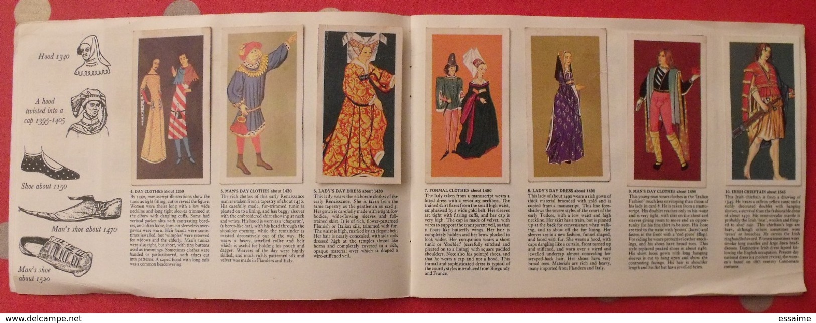 Album D'images Tea Brooke Bond Pictures Cards. British Costume.. 1967. 50 Chromo - Albums & Catalogues