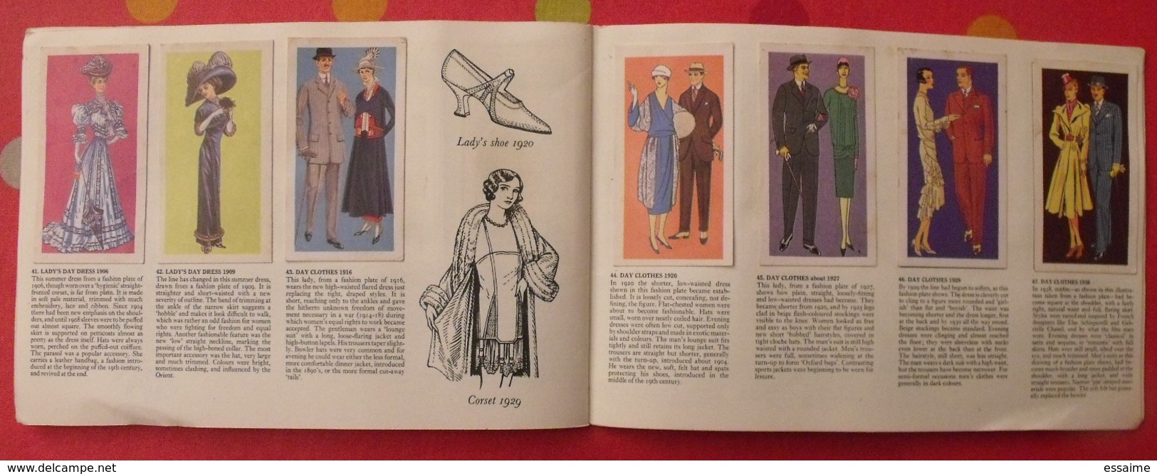 album d'images tea brooke bond pictures cards. british costume.. 1967. 50 chromo