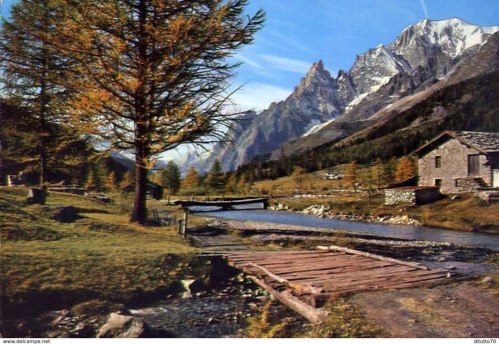 Courmayeur - Monte Bianco Visto Dalla Val Ferret - 186 - Formato Grande Viaggiata – E 8 - Aosta