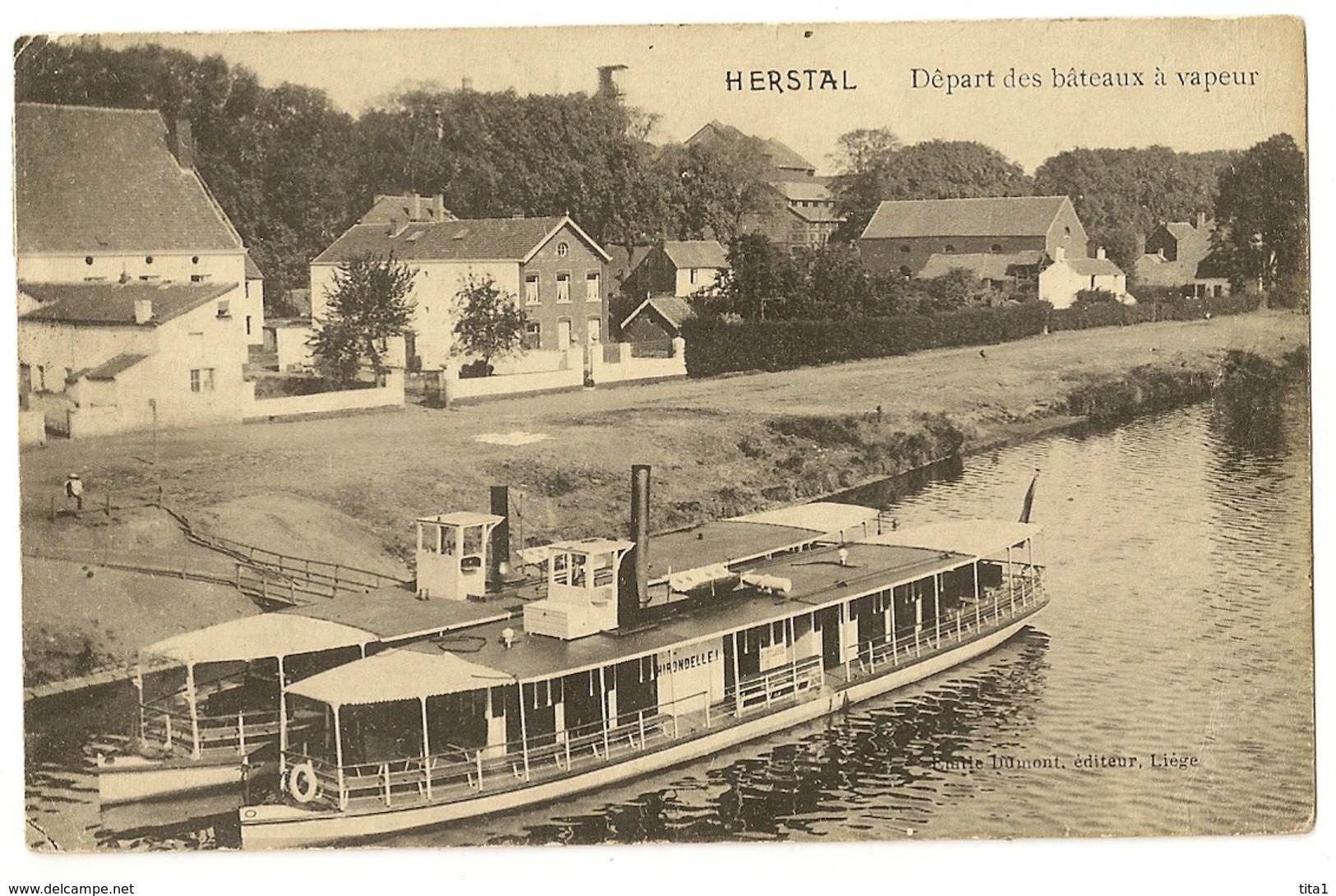 4 -Herstal - Départ Des Bâteaux à Vapeur - Herstal