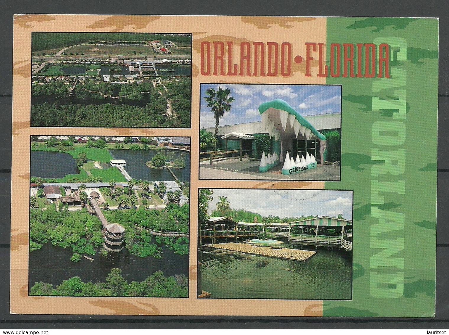 USA Post Card FLORIDA Gatorland Orlando Sent 2000 From Germany With Stamp - Autres & Non Classés