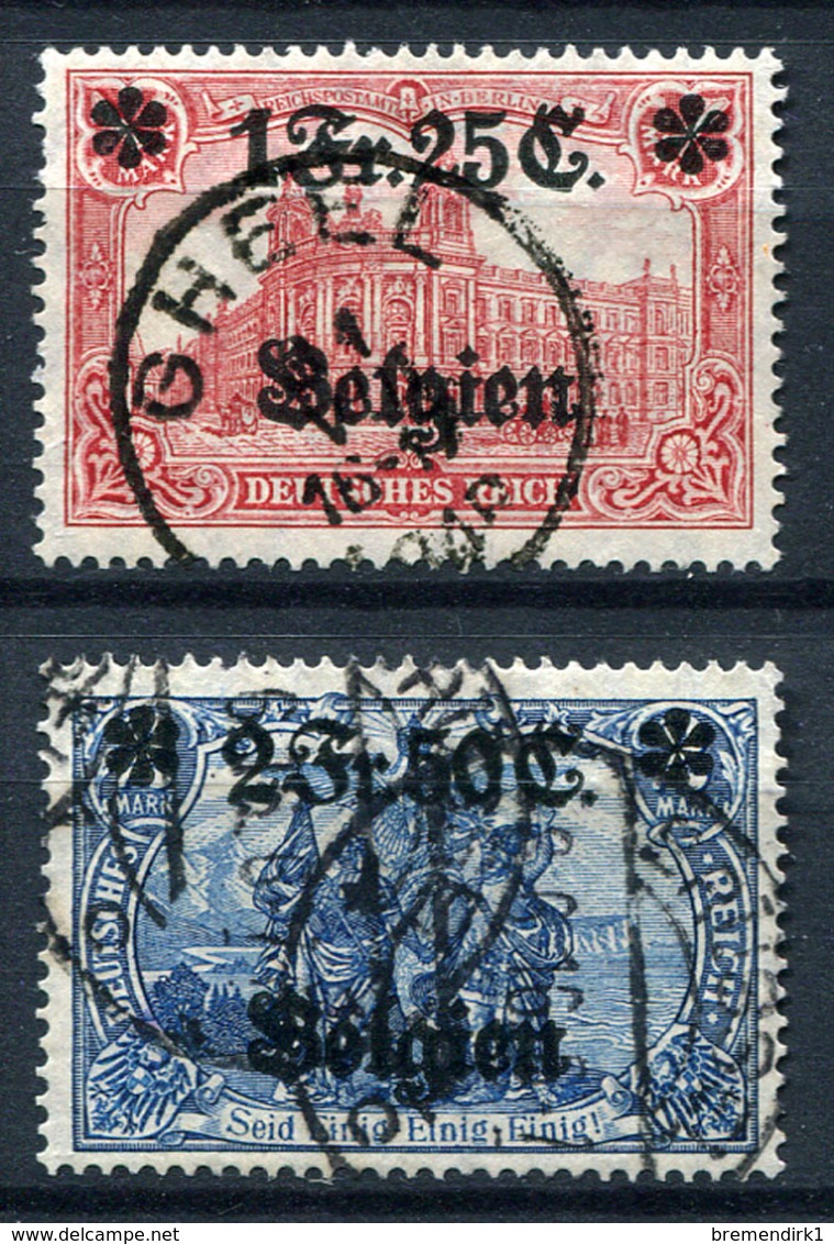 42723) DT.BESETZUNG Belgien # 8+9 Gestempelt GEPRÜFT Aus 1914, 40.- € - Occupazione 1914 – 18