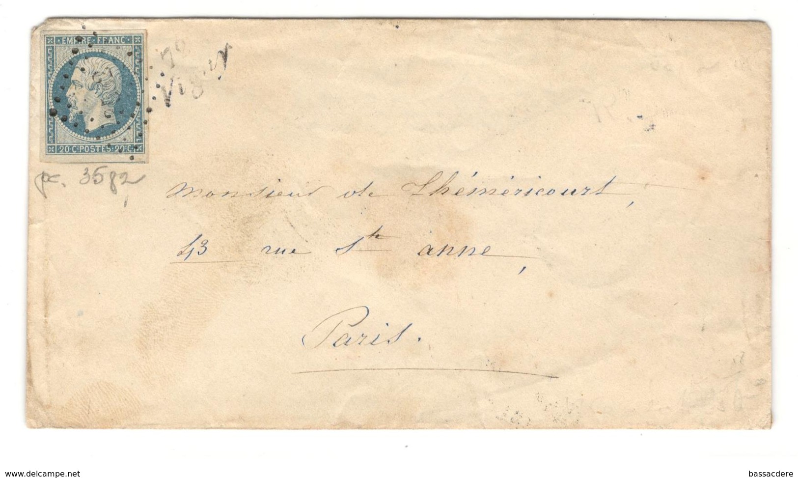 9034 - 14 Avec Cursive - 1849-1876: Classic Period