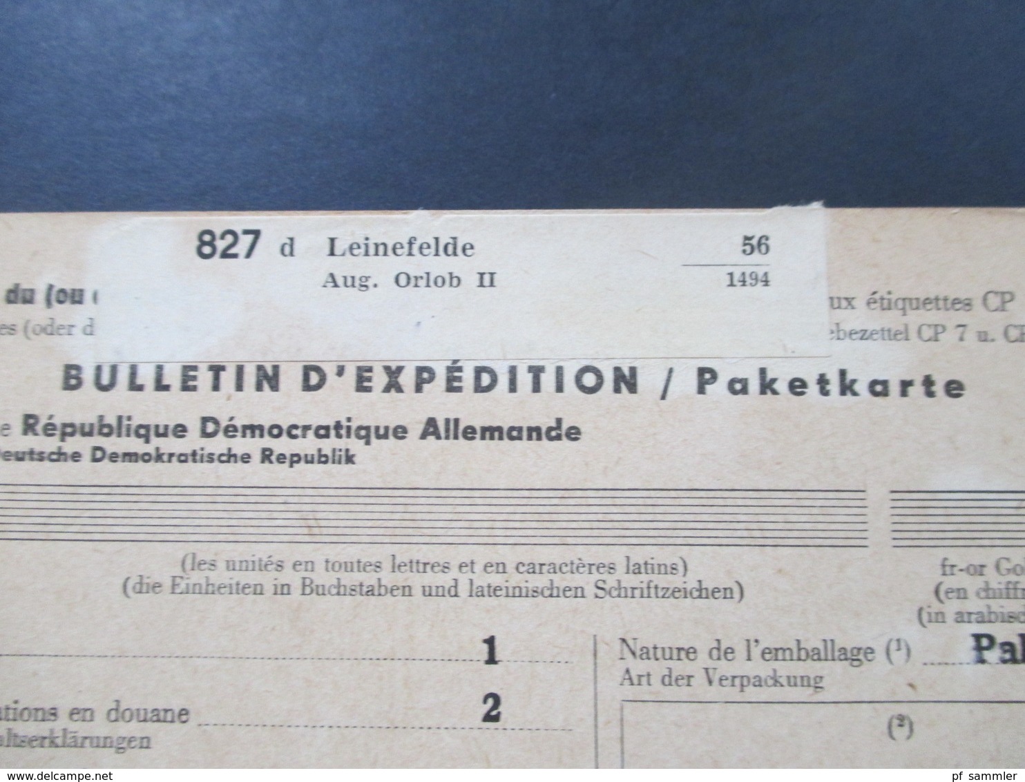 DDR 1969 Ulbricht Hohe Frankatur 7,70 Mark Paketkarte Leinefelde Aug. Orlob II - Herbesthal Belgien - Briefe U. Dokumente