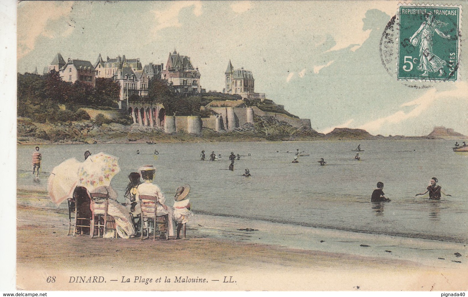 Cp , 35 , DINARD , La Plage Et La Malouine - Dinard