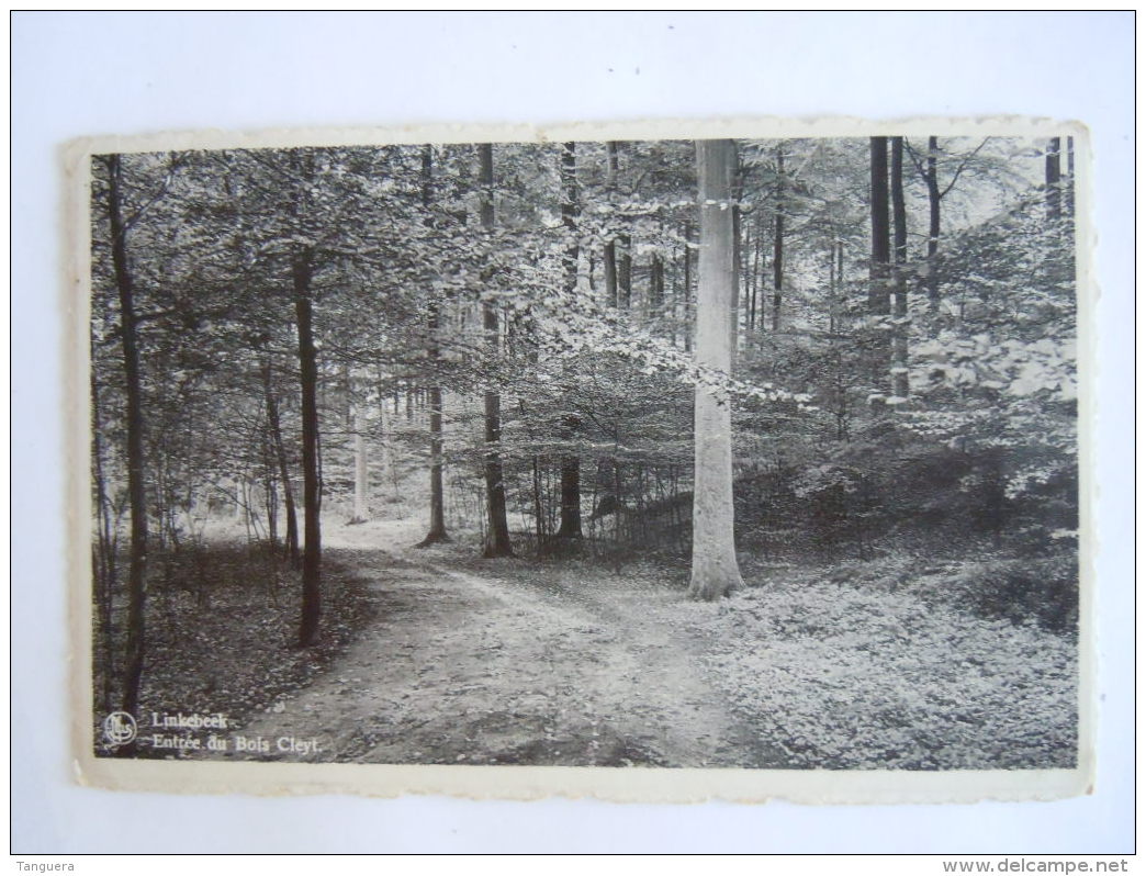 Linkebeek Entrée Du Bois Cleyt Gelopen Circulée Sans Timbre Geen Zegel Edit H.Decock Nels Plie Plooi - Linkebeek