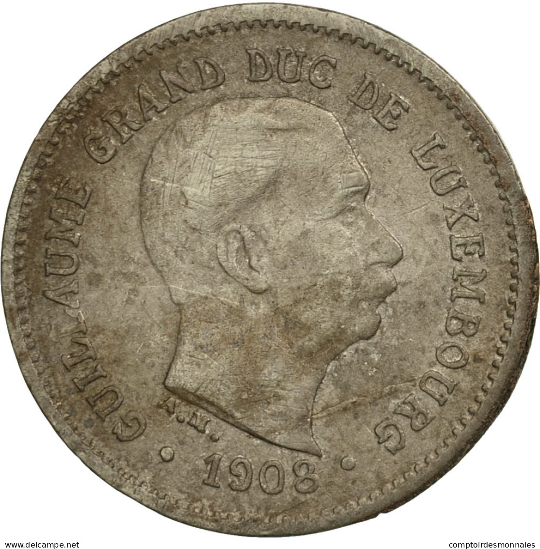 Monnaie, Luxembourg, William IV, 5 Centimes, 1908, TB+, Copper-nickel, KM:26 - Luxemburg