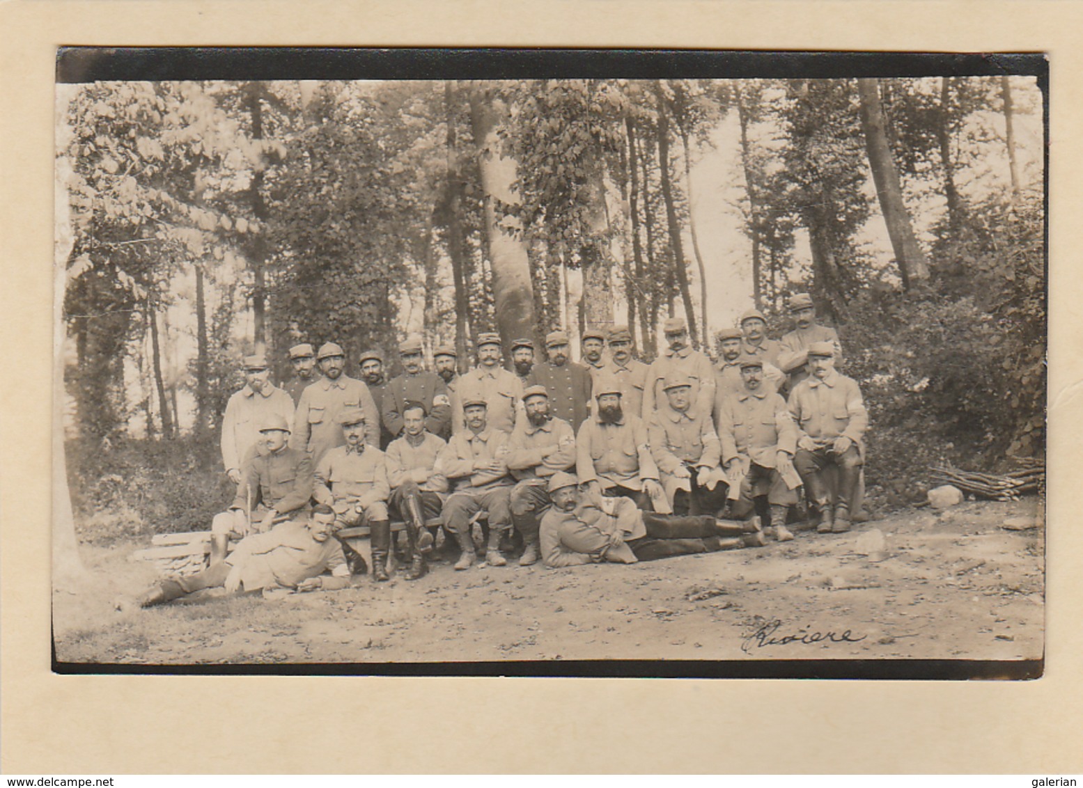 Carte Photo : Rivière. - Troupe De Soldats. - ( Modern '' Photo '' Nantes ). - Autres & Non Classés