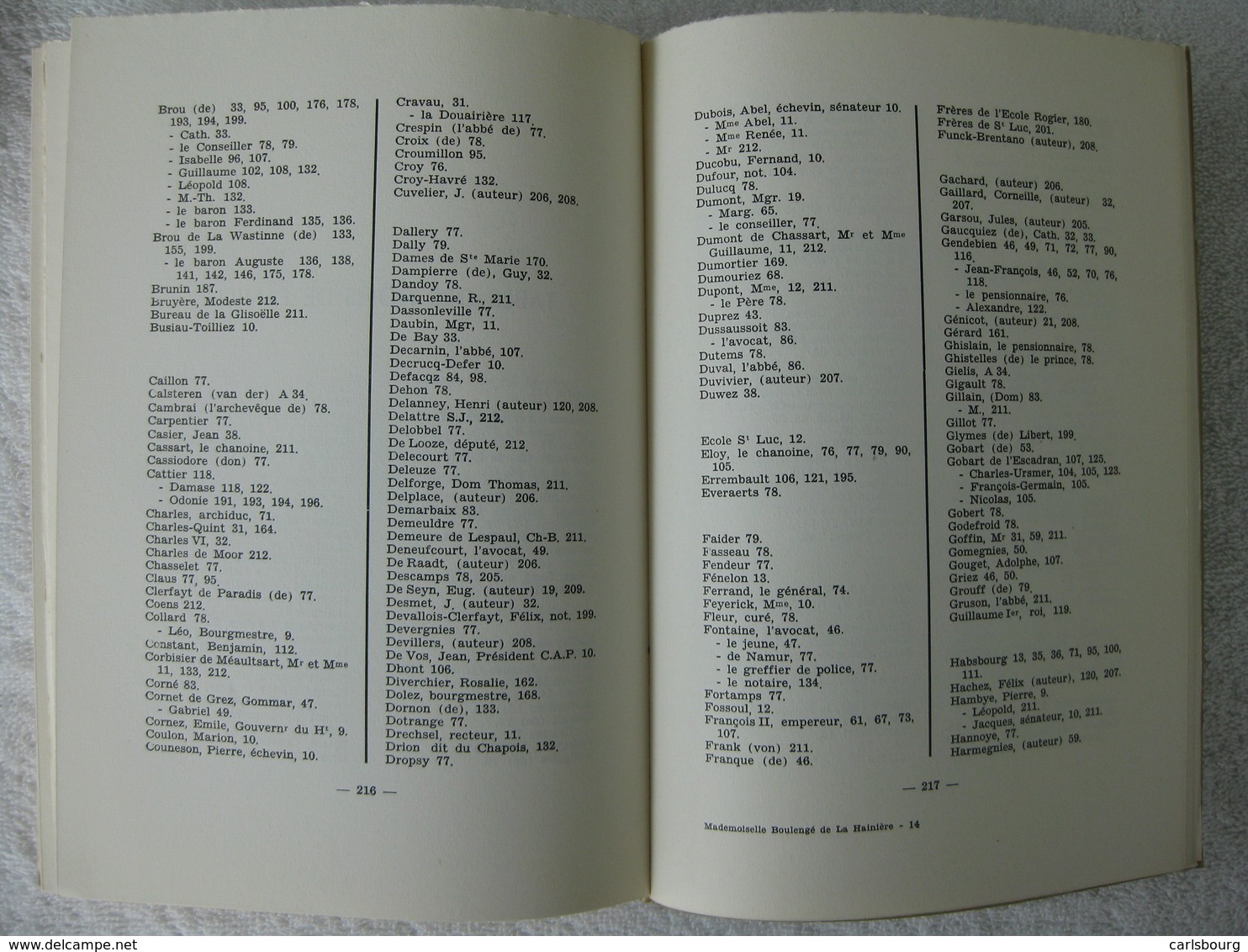 Hainaut – famille Boulengé de la Hainière - EO 1966 – peu courant et tirage limité