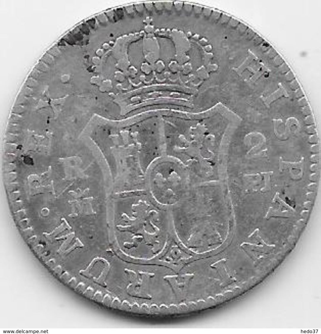 Espagne - 2 Réals - 1780 - Argent - Madrid - Premières Frappes