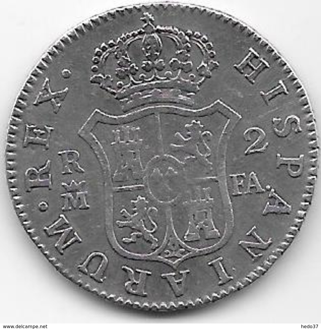 Espagne - 2 Réals - 1806 - Argent - Madrid - Premières Frappes