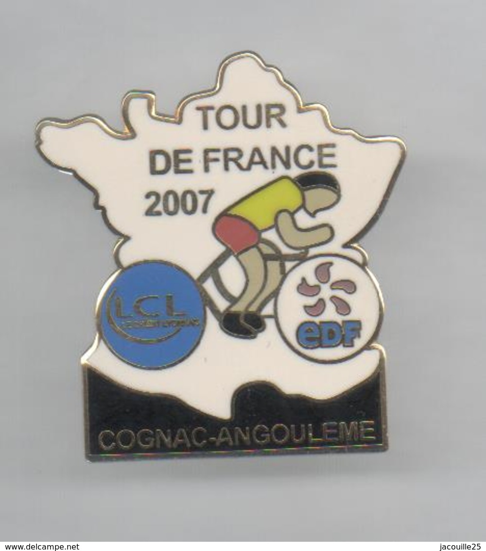 PINS PIN'S VELO CYCLISME TOUR DE FRANCE EDF LCL COGNAC ANGOULEME - Cyclisme