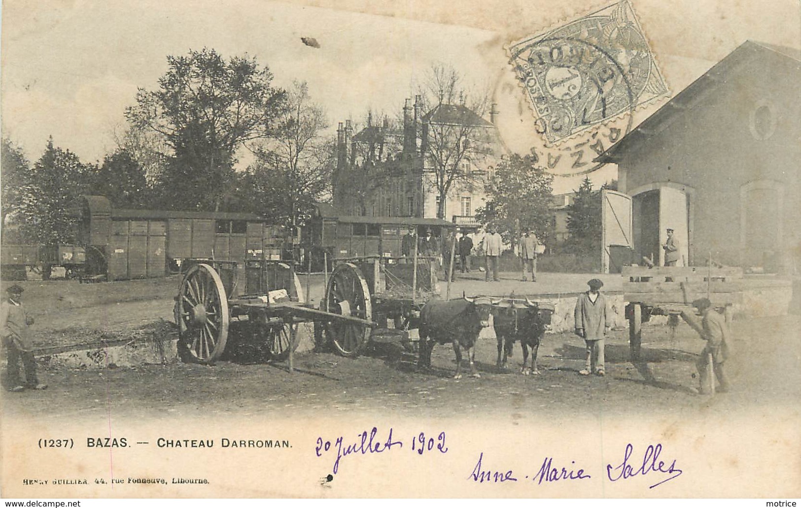 BAZAS - Chateau Darroman, Attelages. - Bazas