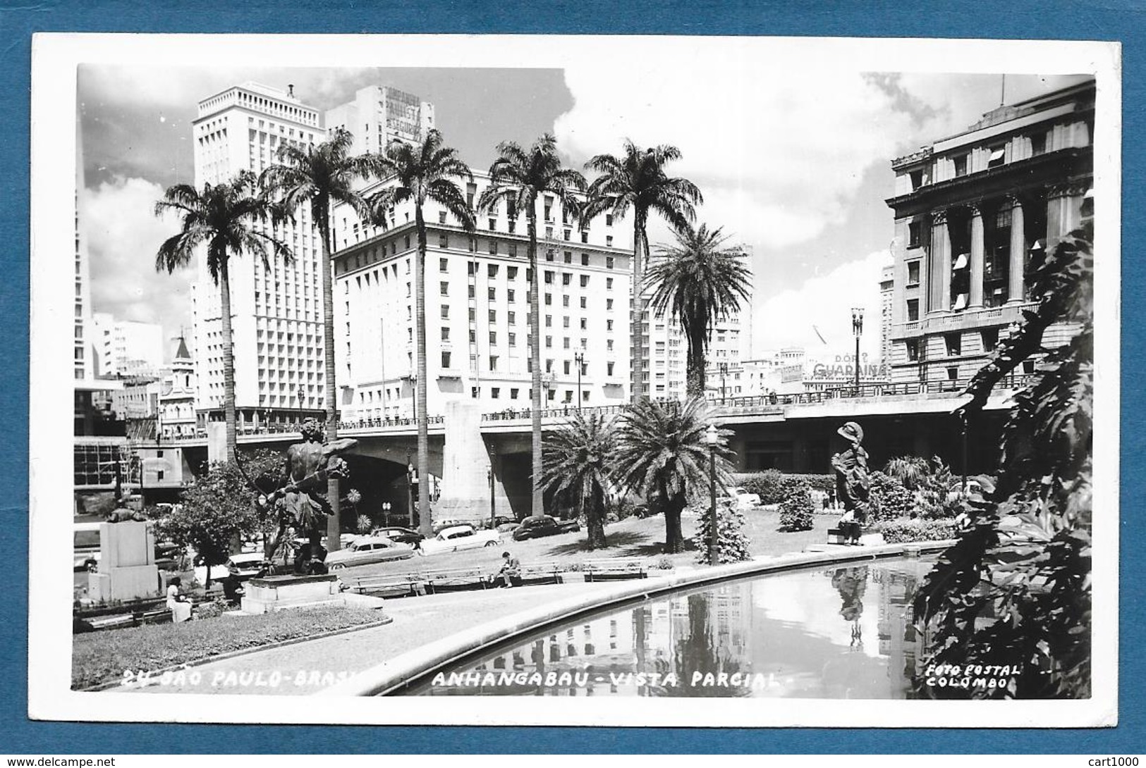 SAO PAULO BRASIL ANHANGABAU VISTA PARCIAL 1957 - São Paulo