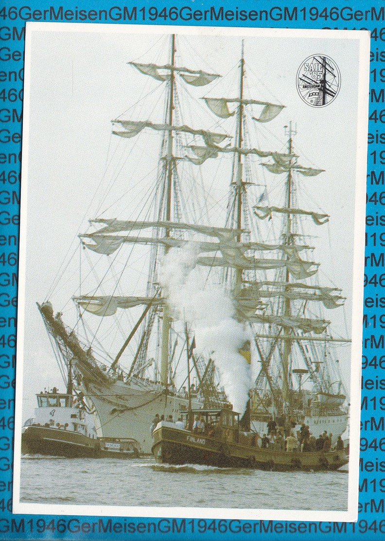 Netherlands Postcard Ship / Sail Amsterdam 1985 Guayas - Barche