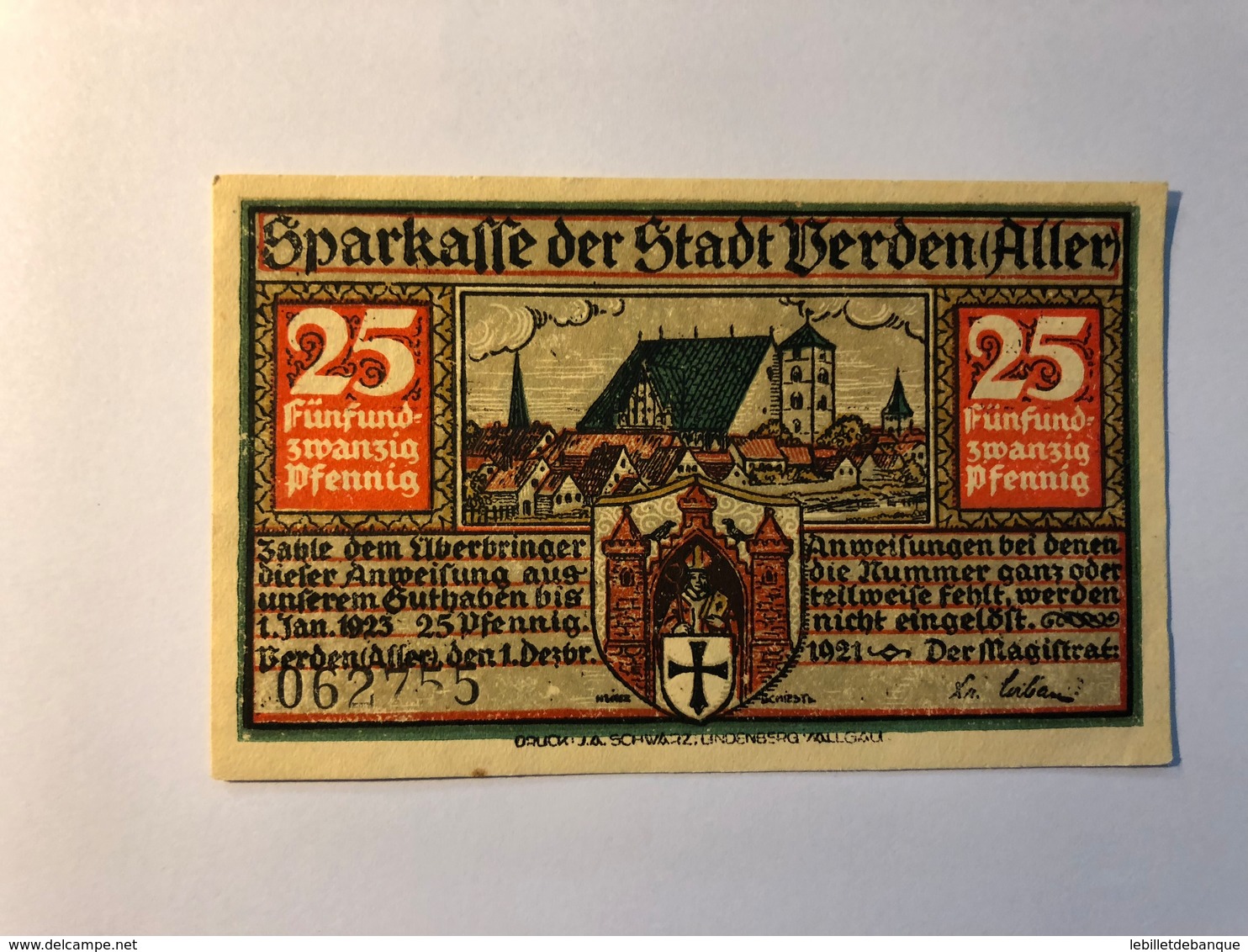 Allemagne Notgeld Berden 25 Pfennig - Collections