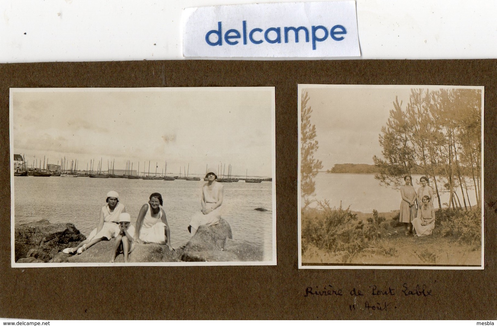 4 Photos Anciennes  -  La Rivière De PONT   L' ABBE   - 1930 - Lieux