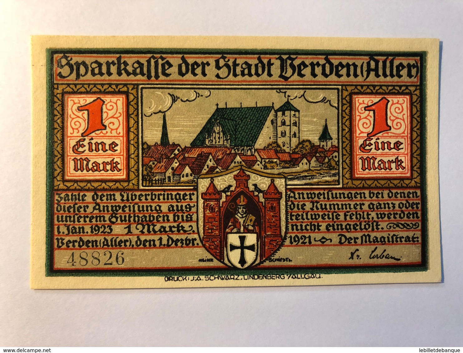 Allemagne Notgeld Berden 1 Mark - Collections