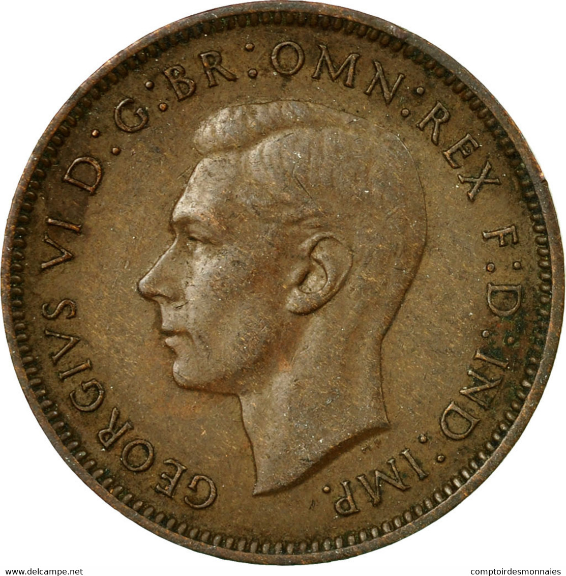 Monnaie, Grande-Bretagne, George VI, Farthing, 1947, TTB, Bronze, KM:843 - B. 1 Farthing