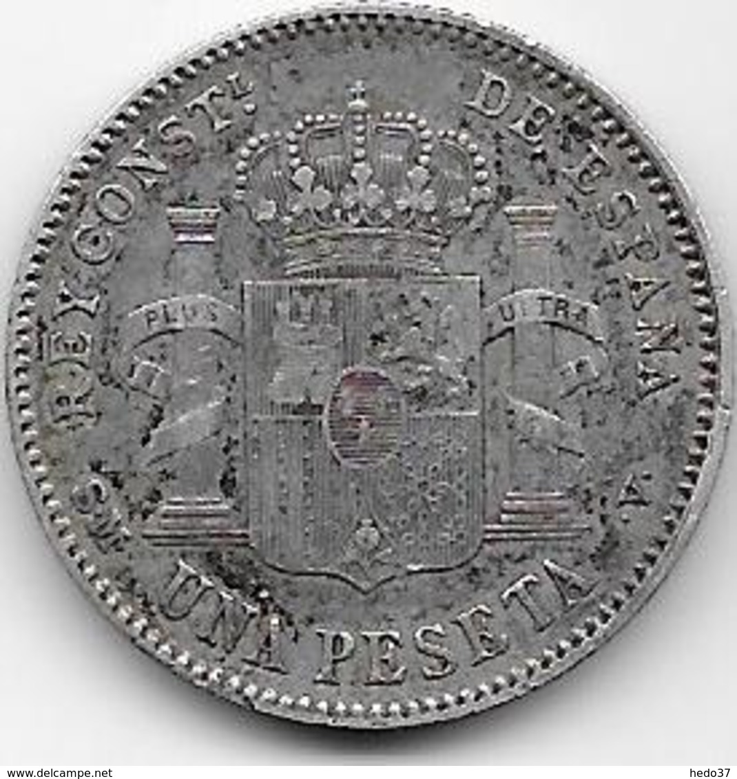 Espagne - 1 Peseta - 1900 - Argent - Premières Frappes