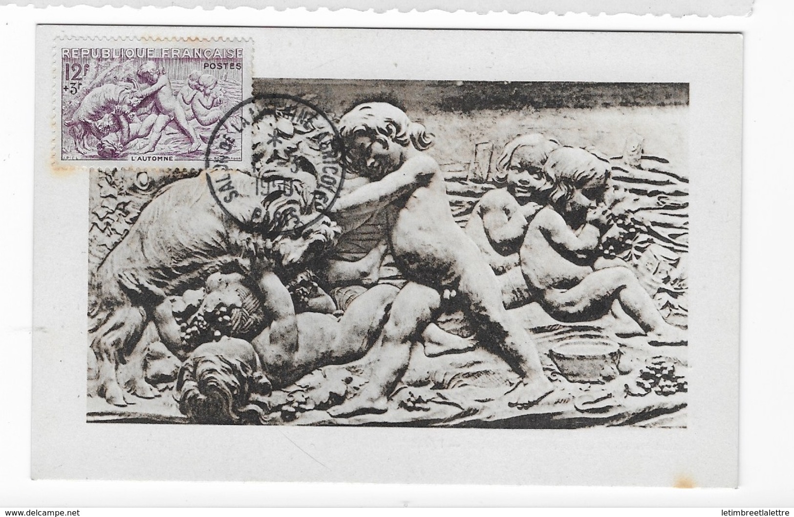 Carte Maximum 1951 Fontaine De La Rue Grenelle L'été-printemps-automne- L'hiver Par Bourchardon - 1950-1959