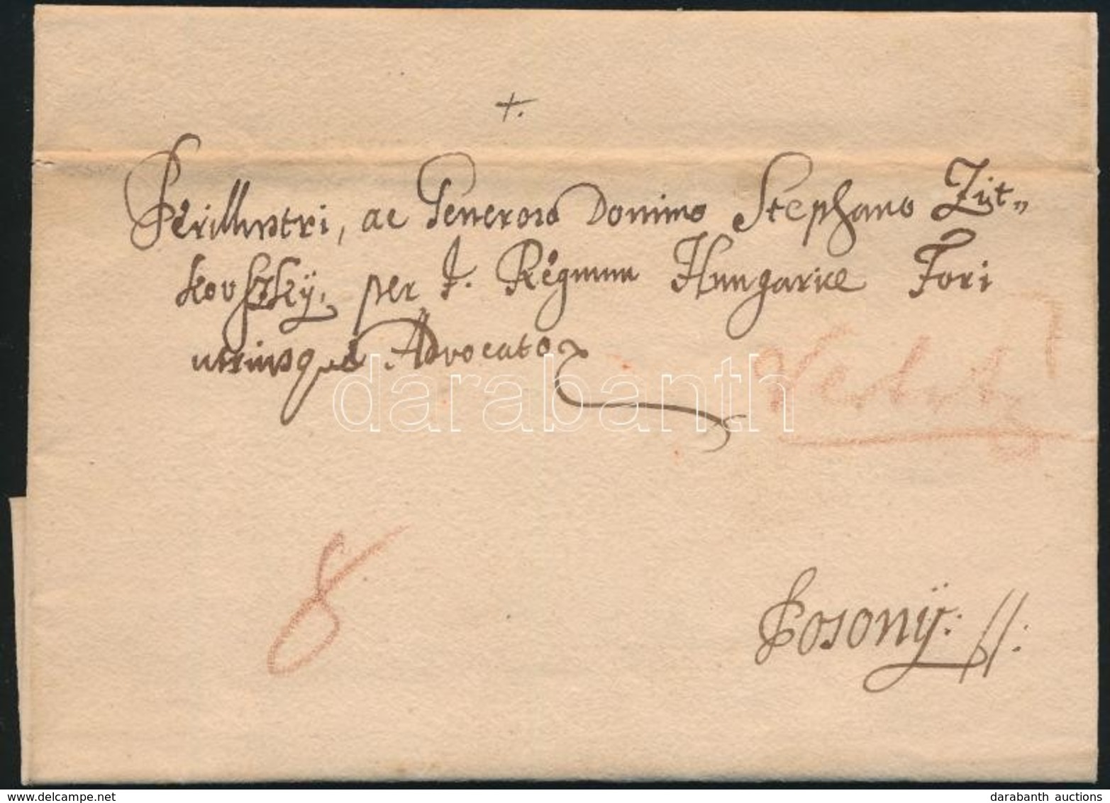 1765 Portós Levél Kézi Feljegyzésekkel / Unpaid Cover 'v.TYRNAU' - Altri & Non Classificati