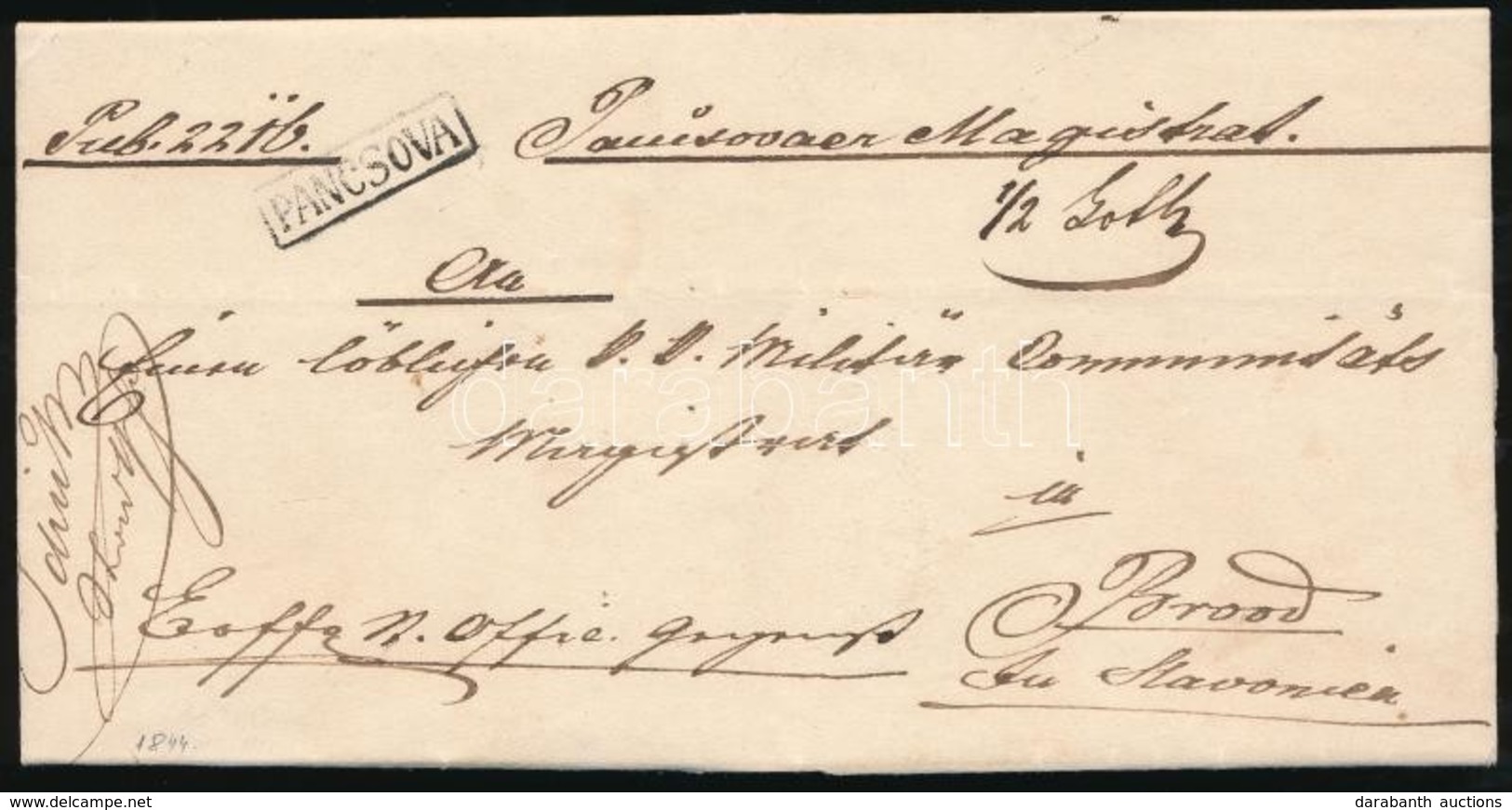 1844 Ex Offo 'PANCSOVA' - 'BROOD' - Sonstige & Ohne Zuordnung
