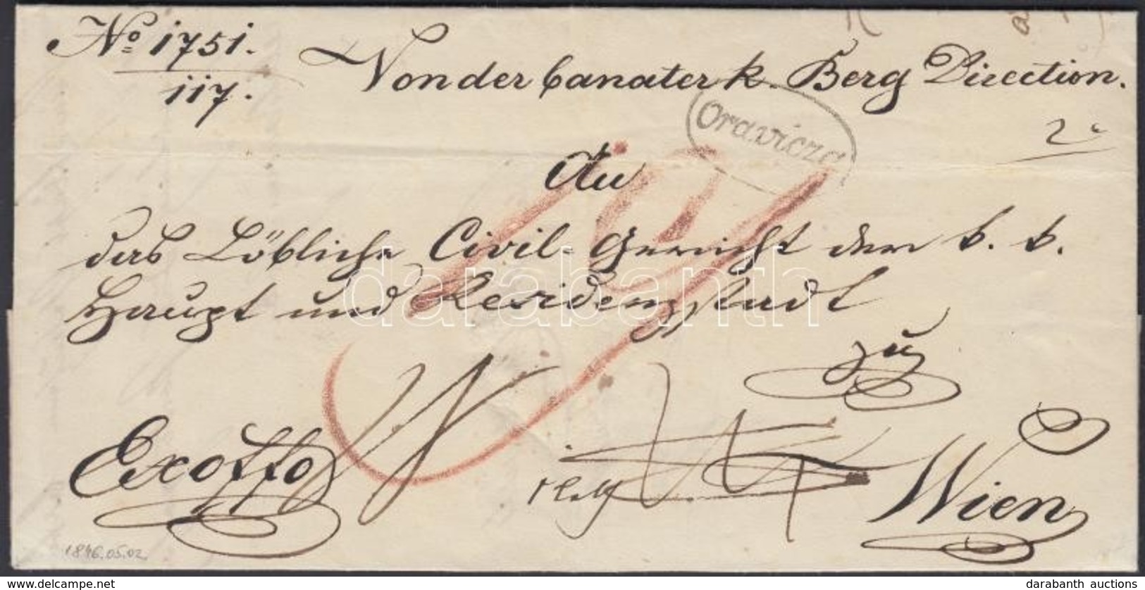 1846 Ex Offo 'Oravicza' - 'WIEN' - Sonstige & Ohne Zuordnung