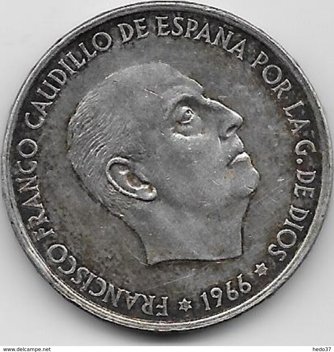 Espagne - 100 Pesetas - 1966 - Argent - 100 Pesetas