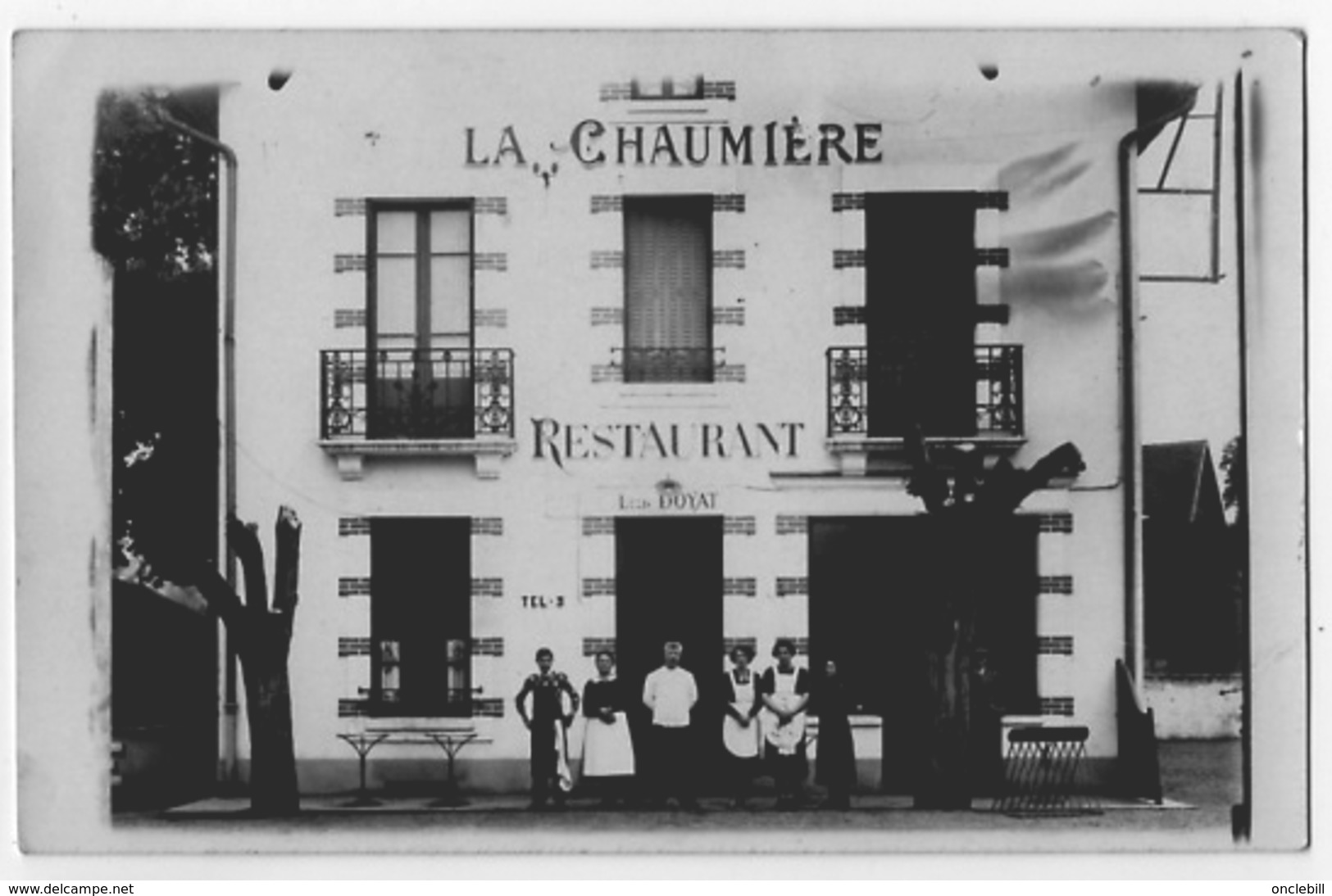 Charmeil Allier Carte Photo Bromure Restaurant Doyat La Chaumière 1920 état Superbe - Autres & Non Classés